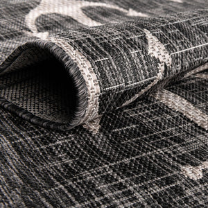 Charcoal 2' x 6' 1 Outdoor Coastal Runner Rug