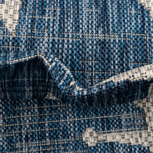 Blue 7' 1 x 10' Outdoor Coastal Rectangle Rug