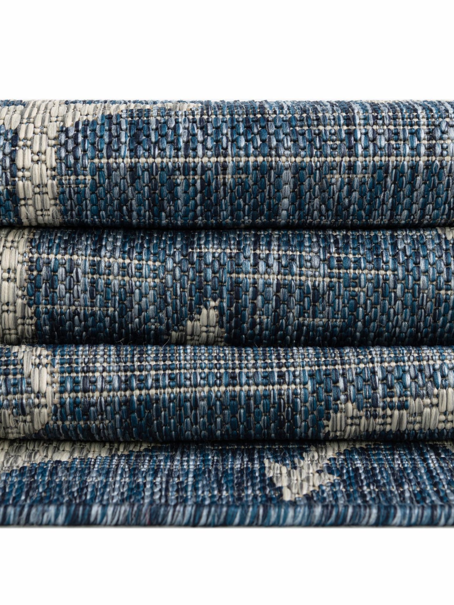 Blue 10' x 10' Outdoor Coastal Square Area Rug Weather Resistant for Patio, Deck, Terrace, Balcony, Porch 100% Polypropylene Coastal Decor Carpet for Sale at Rug Engine