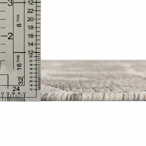 Gray 10' x 14' 1 Outdoor Coastal Rectangle Area Rug Weather Resistant for Patio, Deck, Terrace, Balcony, Porch 100% Polypropylene Coastal Decor Carpet for Sale at Rug Engine