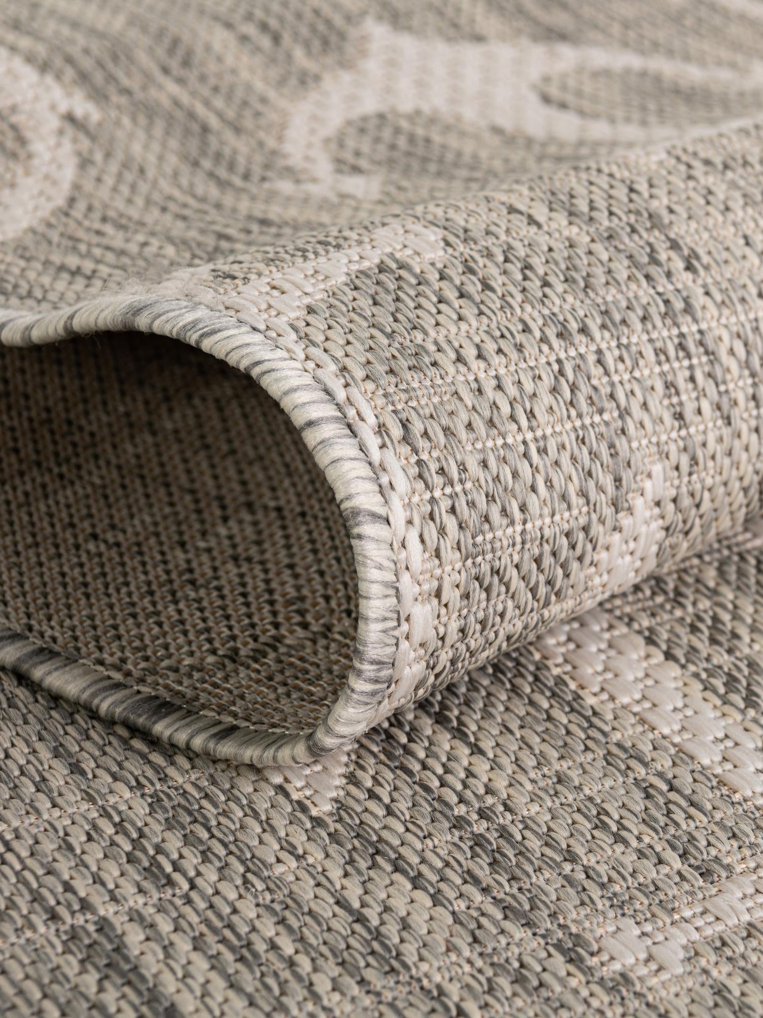 Gray 7' 10 x 11' Outdoor Coastal Rectangle Area Rug Weather Resistant for Patio, Deck, Terrace, Balcony, Porch 100% Polypropylene Coastal Decor Carpet for Sale at Rug Engine