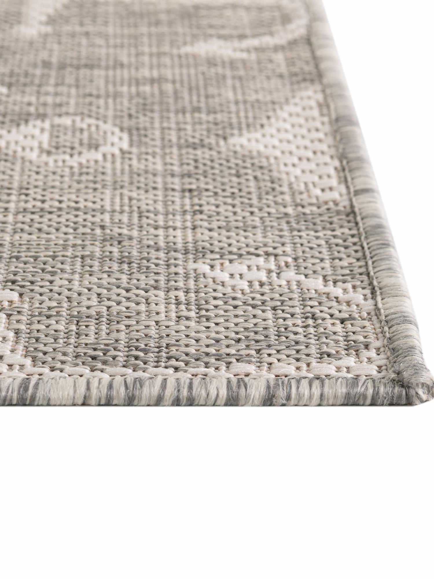 Gray 7' 10 x 11' Outdoor Coastal Rectangle Area Rug Weather Resistant for Patio, Deck, Terrace, Balcony, Porch 100% Polypropylene Coastal Decor Carpet for Sale at Rug Engine