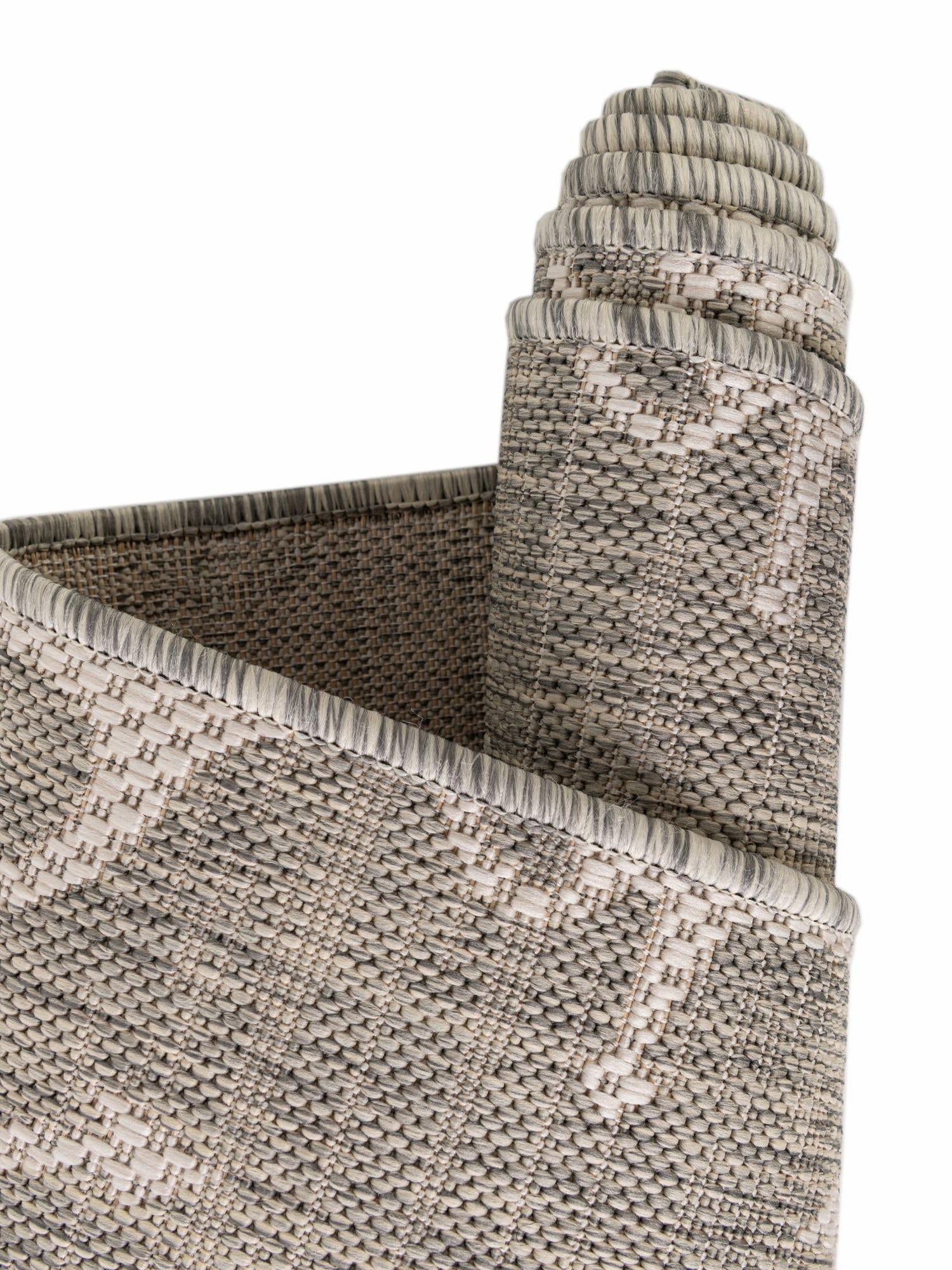 Gray 3' 1 x 5' 3 Outdoor Coastal Rectangle Area Rug Weather Resistant for Patio, Deck, Terrace, Balcony, Porch 100% Polypropylene Coastal Decor Carpet for Sale at Rug Engine