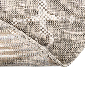 Gray 13' 1 x 13' 1 Outdoor Coastal Round Area Rug Weather Resistant for Patio, Deck, Terrace, Balcony, Porch 100% Polypropylene Coastal Decor Carpet for Sale at Rug Engine