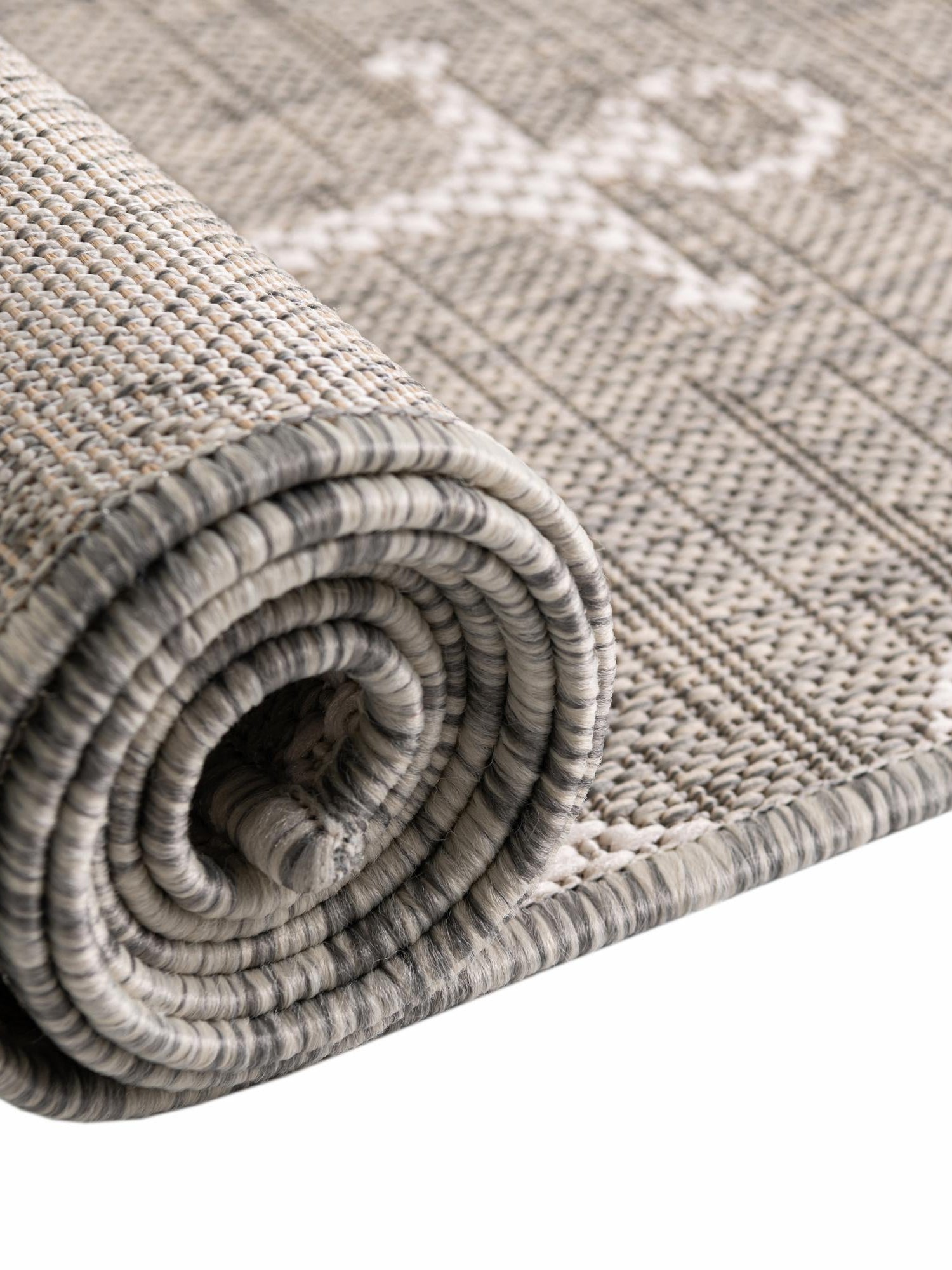 Gray 13' 1 x 13' 1 Outdoor Coastal Round Area Rug Weather Resistant for Patio, Deck, Terrace, Balcony, Porch 100% Polypropylene Coastal Decor Carpet for Sale at Rug Engine