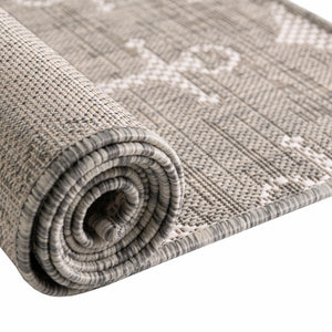 Gray 13' 1 x 13' 1 Outdoor Coastal Square Area Rug Weather Resistant for Patio, Deck, Terrace, Balcony, Porch 100% Polypropylene Coastal Decor Carpet for Sale at Rug Engine
