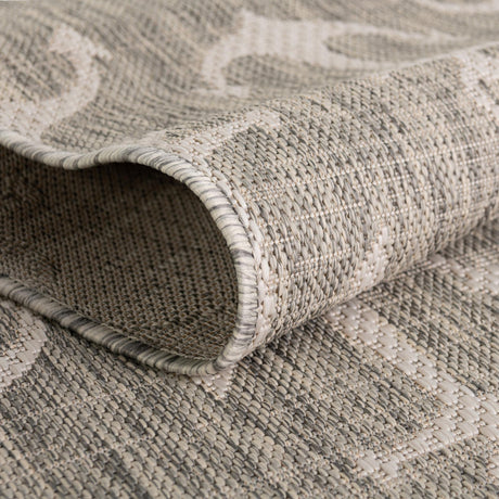 Gray 7' 10 x 7' 10 Outdoor Coastal Octagon Area Rug Weather Resistant for Patio, Deck, Terrace, Balcony, Porch 100% Polypropylene Coastal Decor Carpet for Sale at Rug Engine