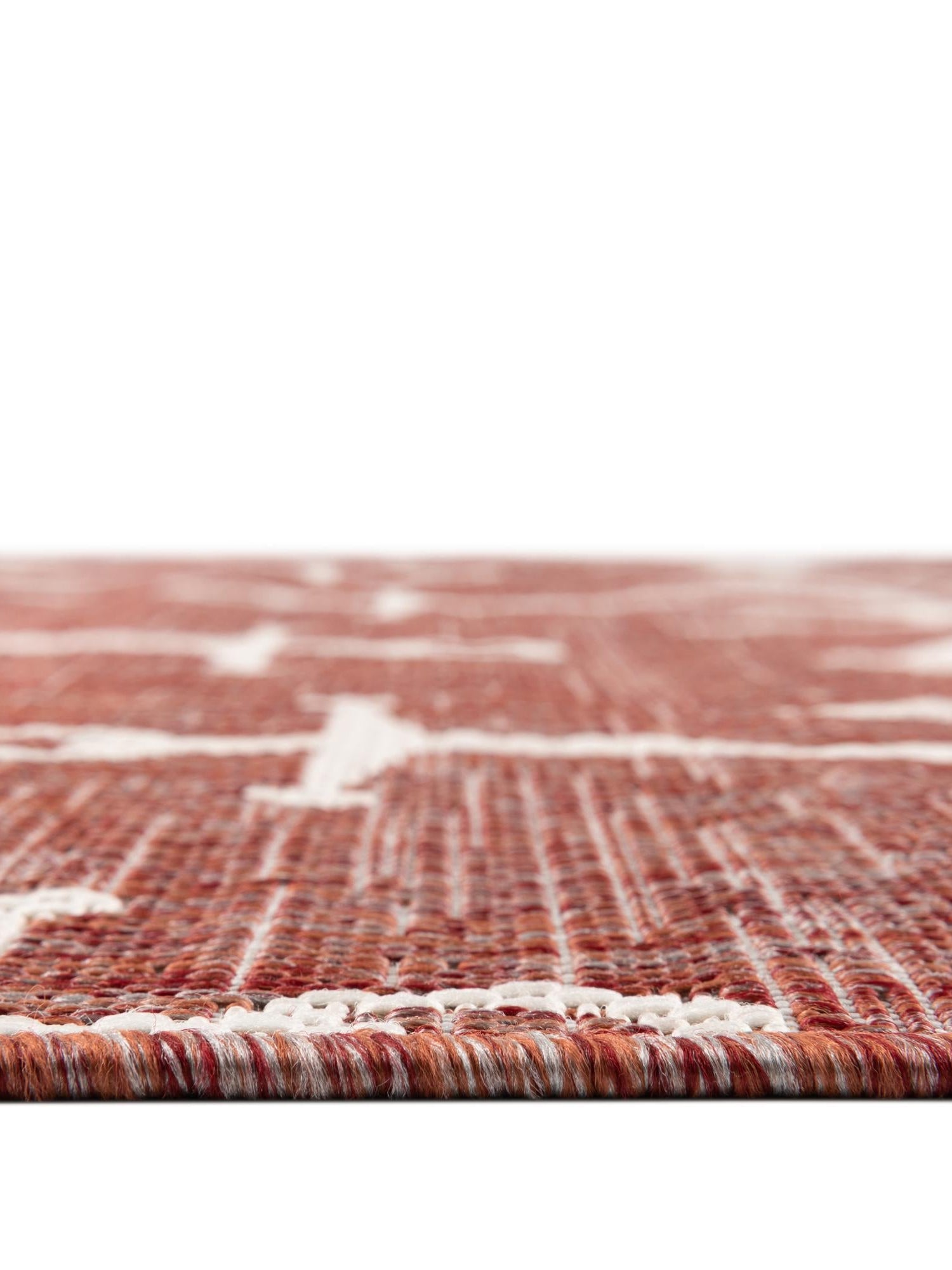 Rust Red 10' x 13' 1 Outdoor Coastal Rectangle Area Rug Weather Resistant for Patio, Deck, Terrace, Balcony, Porch 100% Polypropylene Coastal Decor Carpet for Sale at Rug Engine
