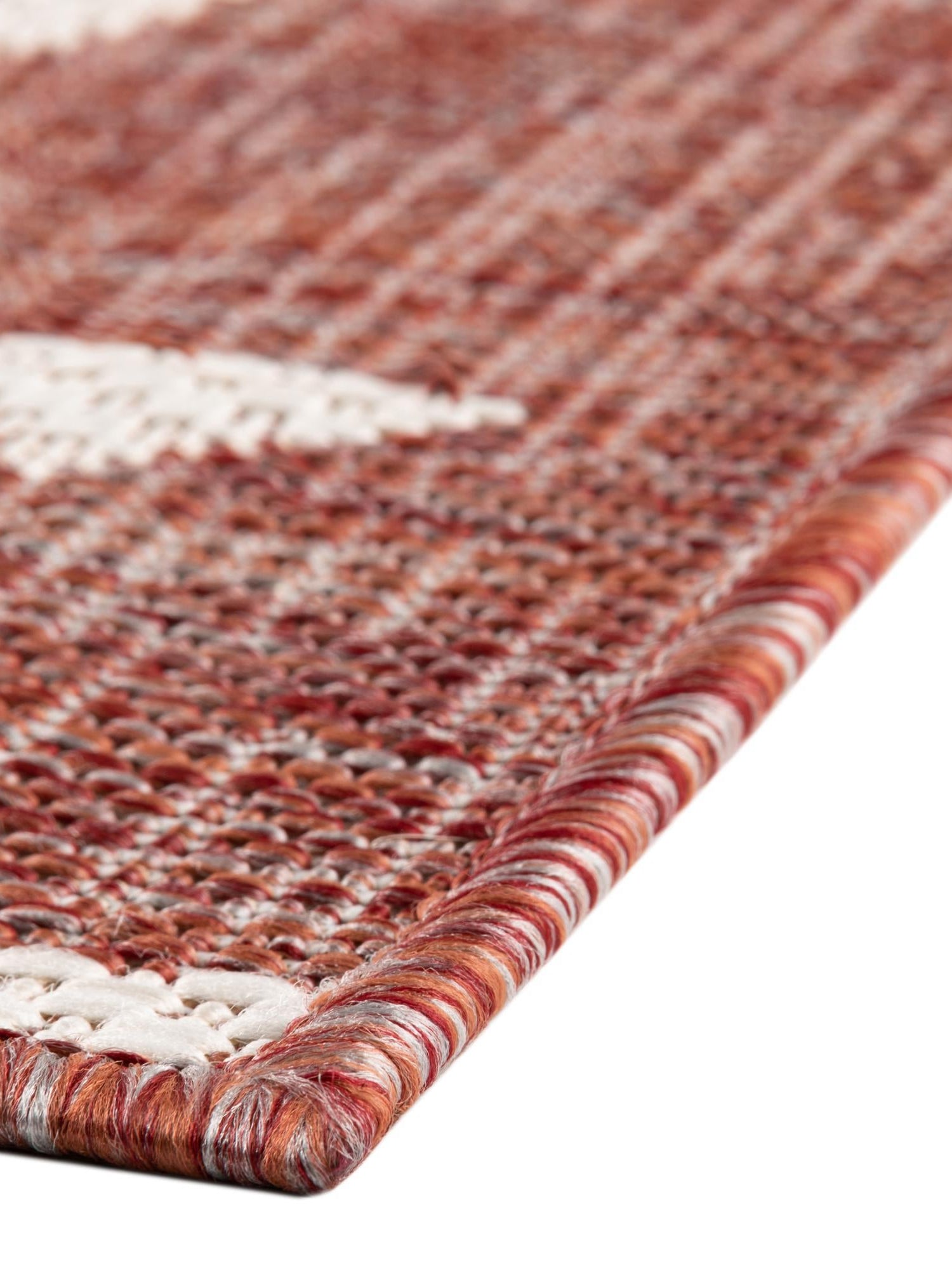 Rust Red 10' x 14' 1 Outdoor Coastal Rectangle Area Rug Weather Resistant for Patio, Deck, Terrace, Balcony, Porch 100% Polypropylene Coastal Decor Carpet for Sale at Rug Engine