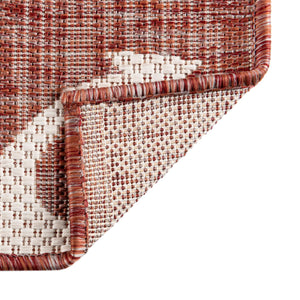 Rust Red 10' x 14' 1 Outdoor Coastal Rectangle Area Rug Weather Resistant for Patio, Deck, Terrace, Balcony, Porch 100% Polypropylene Coastal Decor Carpet for Sale at Rug Engine