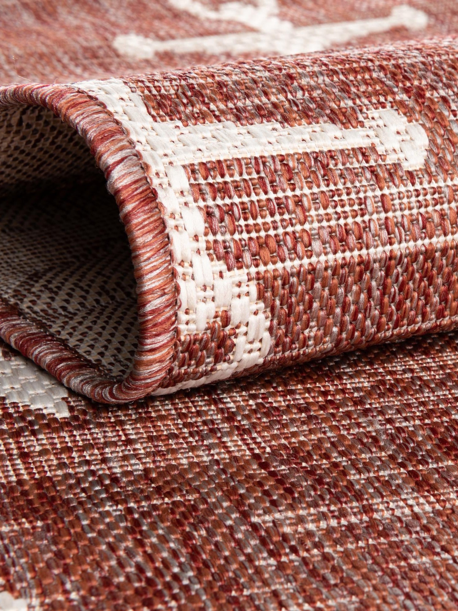 Rust Red 13' 1 x 13' 1 Outdoor Coastal Round Area Rug Weather Resistant for Patio, Deck, Terrace, Balcony, Porch 100% Polypropylene Coastal Decor Carpet for Sale at Rug Engine