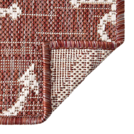 Rust Red 5' 3 x 5' 3 Outdoor Coastal Octagon Area Rug Weather Resistant for Patio, Deck, Terrace, Balcony, Porch 100% Polypropylene Coastal Decor Carpet for Sale at Rug Engine