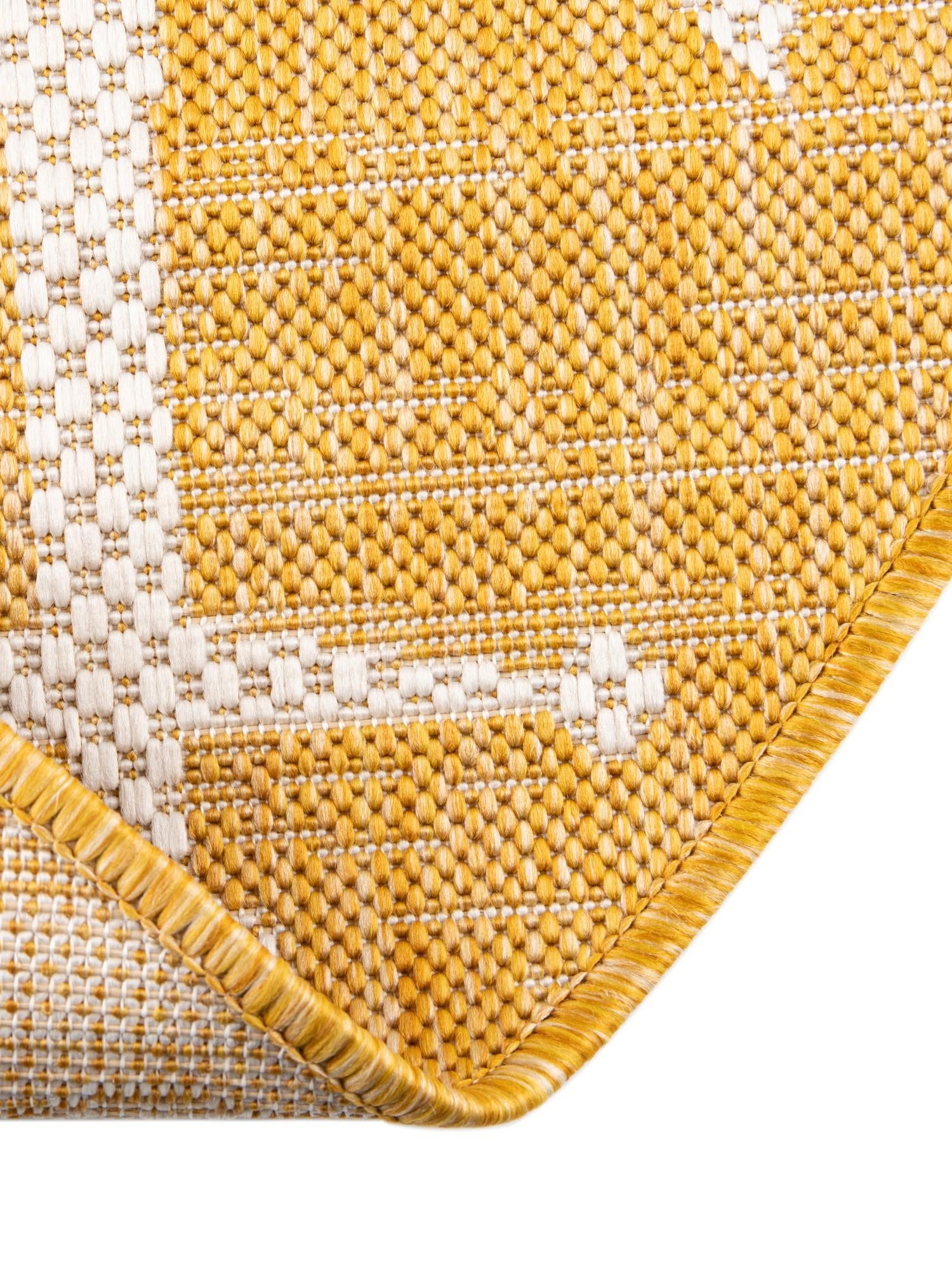 Yellow 13' 1 x 13' 1 Outdoor Coastal Round Area Rug Weather Resistant for Patio, Deck, Terrace, Balcony, Porch 100% Polypropylene Coastal Decor Carpet for Sale at Rug Engine