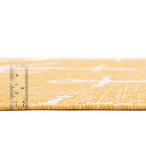 Yellow 7' 10 x 7' 10 Outdoor Coastal Octagon Area Rug Weather Resistant for Patio, Deck, Terrace, Balcony, Porch 100% Polypropylene Coastal Decor Carpet for Sale at Rug Engine