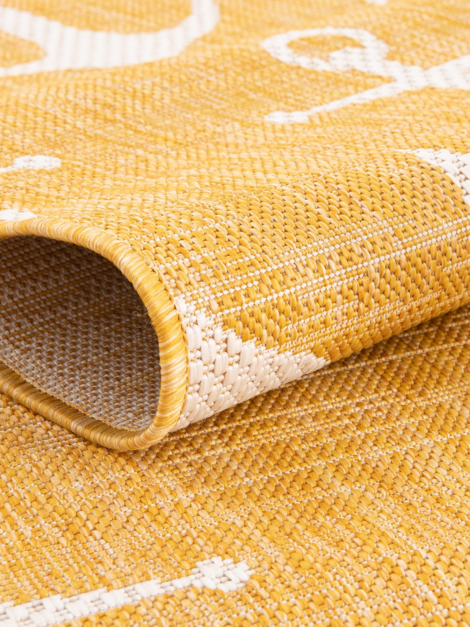 Yellow 5' 3 x 5' 3 Outdoor Coastal Octagon Area Rug Weather Resistant for Patio, Deck, Terrace, Balcony, Porch 100% Polypropylene Coastal Decor Carpet for Sale at Rug Engine