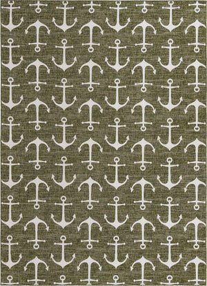 Green 10' x 14' 1 Outdoor Coastal Rectangle Area Rug Weather Resistant for Patio, Deck, Terrace, Balcony, Porch 100% Polypropylene Coastal Decor Carpet for Sale at Rug Engine