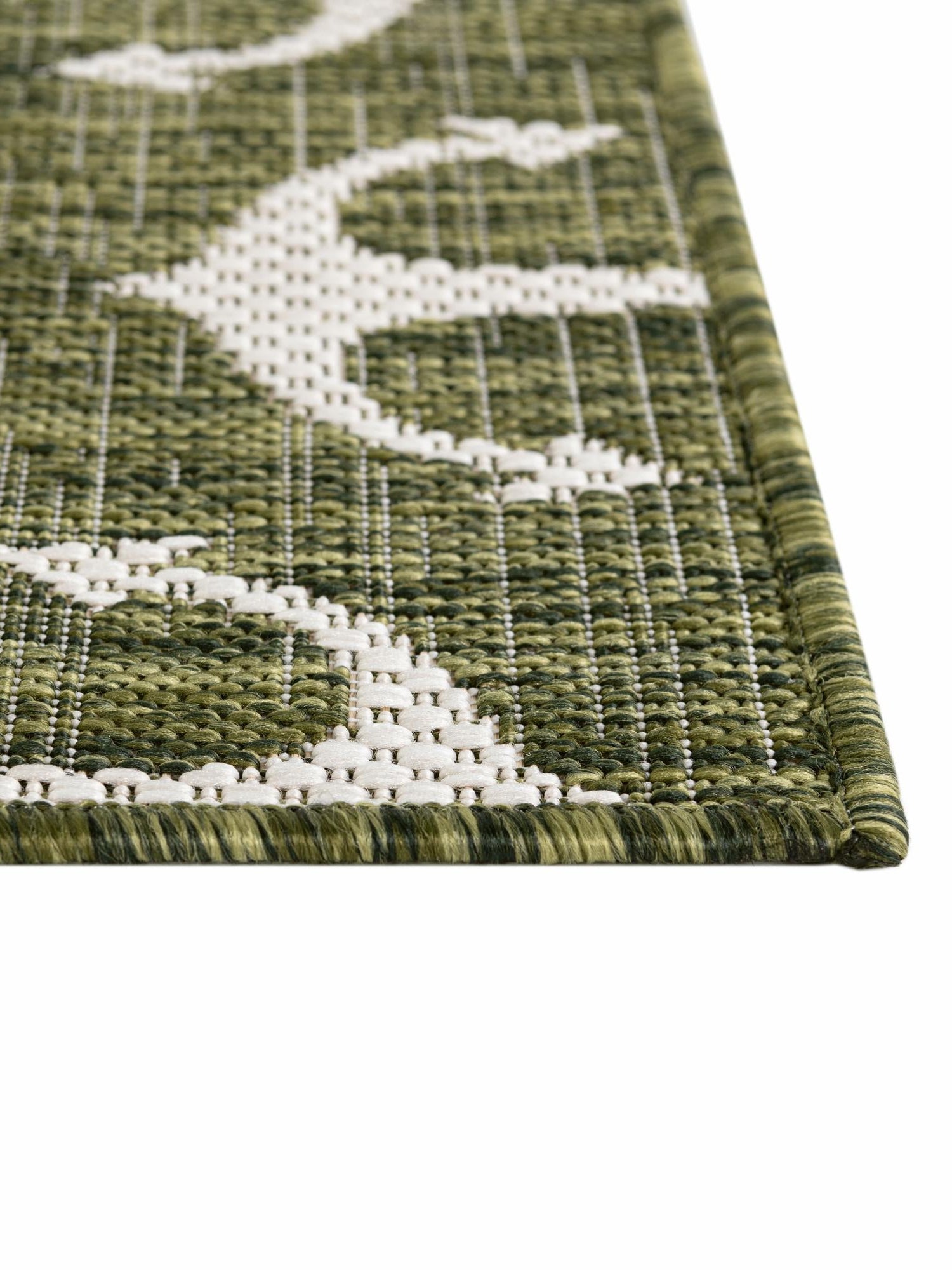 Green 5' 3 x 8' Outdoor Coastal Rectangle Area Rug Weather Resistant for Patio, Deck, Terrace, Balcony, Porch 100% Polypropylene Coastal Decor Carpet for Sale at Rug Engine