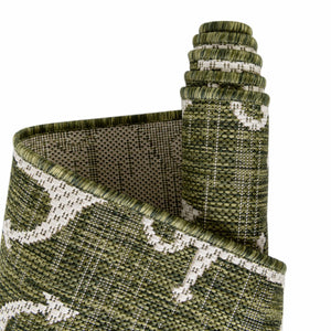 Green 5' 3 x 8' Outdoor Coastal Rectangle Area Rug Weather Resistant for Patio, Deck, Terrace, Balcony, Porch 100% Polypropylene Coastal Decor Carpet for Sale at Rug Engine