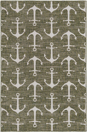 Green 5' 3 x 8' Outdoor Coastal Rectangle Area Rug Weather Resistant for Patio, Deck, Terrace, Balcony, Porch 100% Polypropylene Coastal Decor Carpet for Sale at Rug Engine