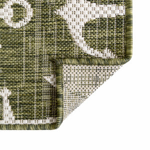 Green 5' 3 x 5' 3 Outdoor Coastal Octagon Area Rug Weather Resistant for Patio, Deck, Terrace, Balcony, Porch 100% Polypropylene Coastal Decor Carpet for Sale at Rug Engine