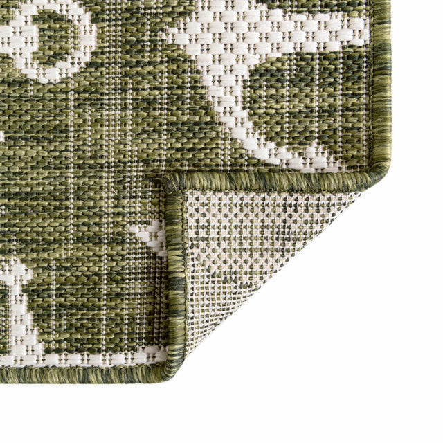 Green 5' 3 x 5' 3 Outdoor Coastal Octagon Area Rug Weather Resistant for Patio, Deck, Terrace, Balcony, Porch 100% Polypropylene Coastal Decor Carpet for Sale at Rug Engine