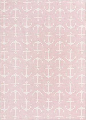Pink 10' x 14' 1 Outdoor Coastal Rectangle Area Rug Weather Resistant for Patio, Deck, Terrace, Balcony, Porch 100% Polypropylene Coastal Decor Carpet for Sale at Rug Engine