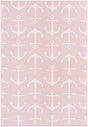 Pink 6' 1 x 9' Outdoor Coastal Rectangle Area Rug Weather Resistant for Patio, Deck, Terrace, Balcony, Porch 100% Polypropylene Coastal Decor Carpet for Sale at Rug Engine