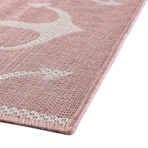 Pink 9' x 12' Outdoor Coastal Rectangle Area Rug Weather Resistant for Patio, Deck, Terrace, Balcony, Porch 100% Polypropylene Coastal Decor Carpet for Sale at Rug Engine