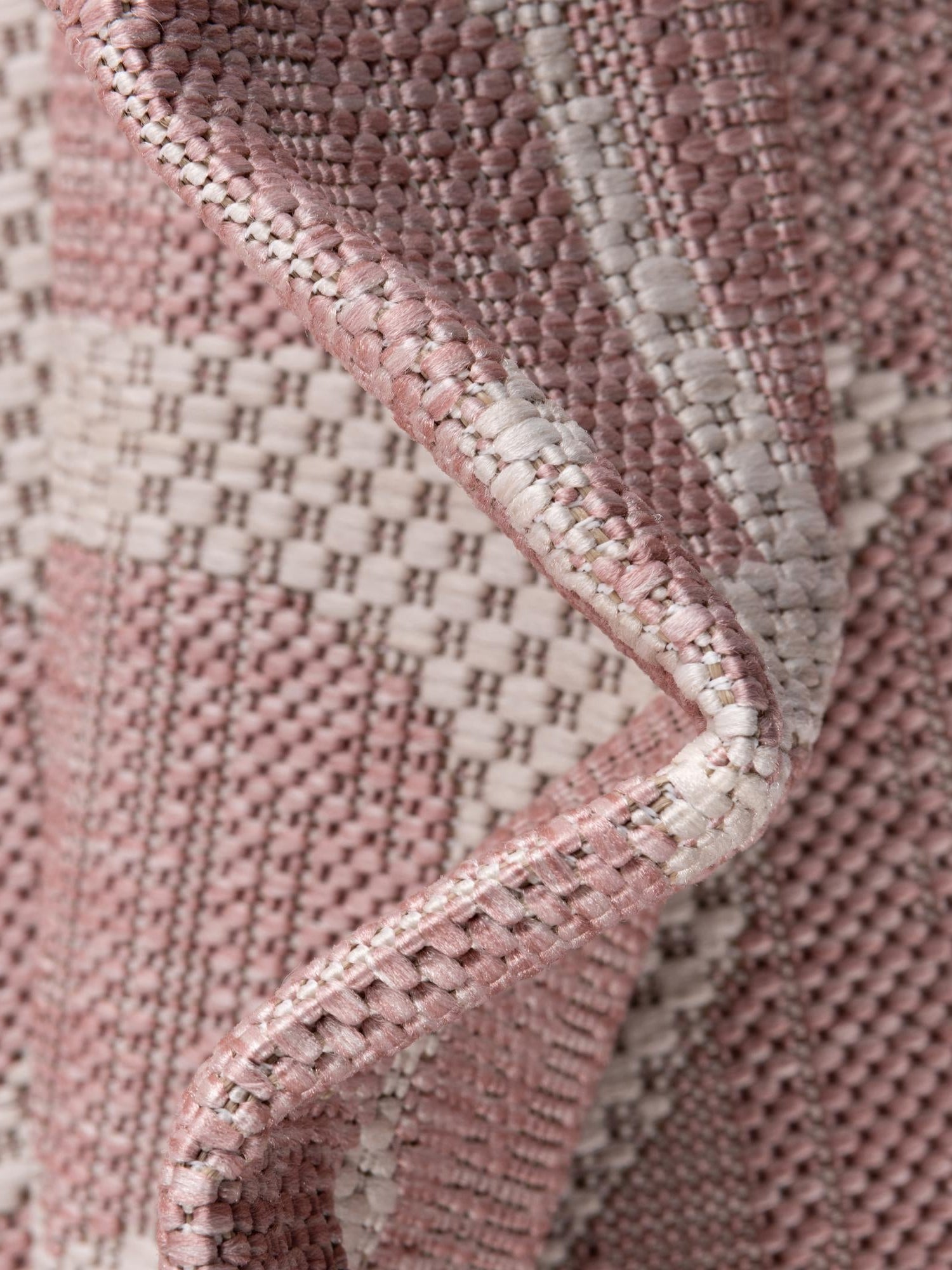 Pink 9' x 12' Outdoor Coastal Rectangle Area Rug Weather Resistant for Patio, Deck, Terrace, Balcony, Porch 100% Polypropylene Coastal Decor Carpet for Sale at Rug Engine