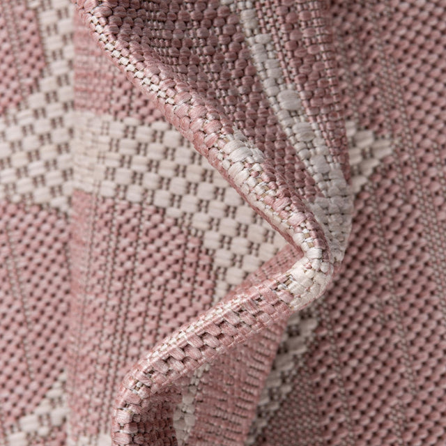 Pink 4' 1 x 6' 1 Outdoor Coastal Rectangle Area Rug Weather Resistant for Patio, Deck, Terrace, Balcony, Porch 100% Polypropylene Coastal Decor Carpet for Sale at Rug Engine