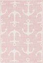 Pink 2' x 3' 1 Outdoor Coastal Rectangle Area Rug Weather Resistant for Patio, Deck, Terrace, Balcony, Porch 100% Polypropylene Coastal Decor Carpet for Sale at Rug Engine