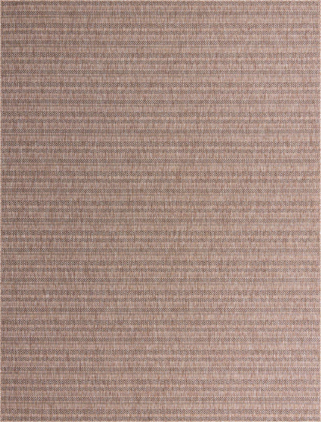 Natural 10' x 13' 1 Outdoor Striped Rectangle Rug