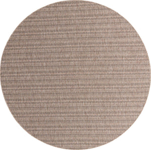 Natural 10' x 10' Outdoor Striped Round Area Rug Weather Resistant for Patio, Deck, Terrace, Balcony, Porch Geometric Pattern Waterproof Carpet for Sale at Rug Engine