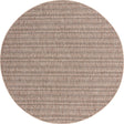 Natural 8' x 8' Outdoor Striped Round Rug