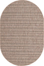Natural 5' 3 x 8' Outdoor Striped Oval Area Rug Weather Resistant for Patio, Deck, Terrace, Balcony, Porch Geometric Pattern Waterproof Carpet for Sale at Rug Engine