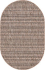 Natural 3' 1 x 5' 3 Outdoor Striped Oval Area Rug Weather Resistant for Patio, Deck, Terrace, Balcony, Porch Geometric Pattern Waterproof Carpet for Sale at Rug Engine