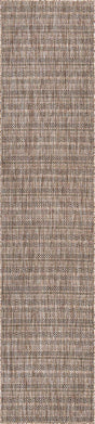 Natural 2' 7 x 12' Outdoor Striped Runner Area Rug Weather Resistant for Patio, Deck, Terrace, Balcony, Porch Geometric Pattern Waterproof Carpet for Sale at Rug Engine