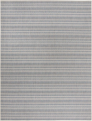 Light Blue 9' x 12' Outdoor Striped Rectangle Area Rug Weather Resistant for Patio, Deck, Terrace, Balcony, Porch Geometric Pattern Waterproof Carpet for Sale at Rug Engine