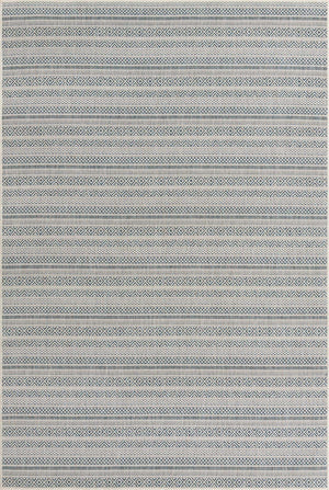Light Blue 6' 1 x 9' Outdoor Striped Rectangle Area Rug Weather Resistant for Patio, Deck, Terrace, Balcony, Porch Geometric Pattern Waterproof Carpet for Sale at Rug Engine