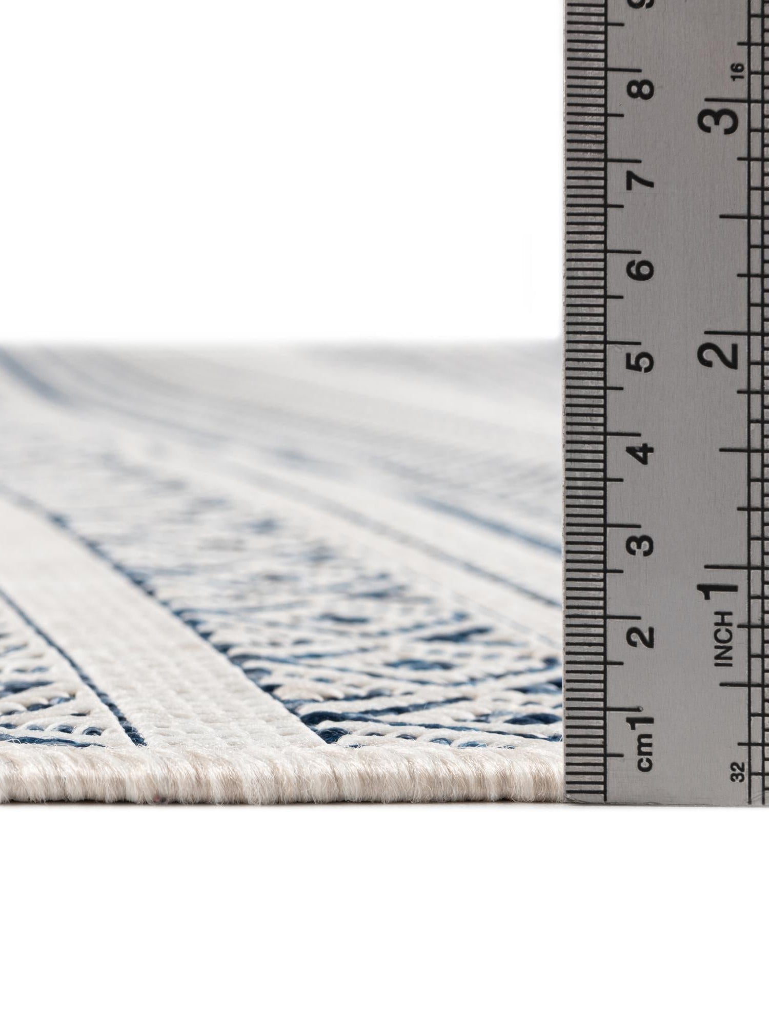 Light Blue 6' 1 x 9' Outdoor Striped Rectangle Area Rug Weather Resistant for Patio, Deck, Terrace, Balcony, Porch Geometric Pattern Waterproof Carpet for Sale at Rug Engine