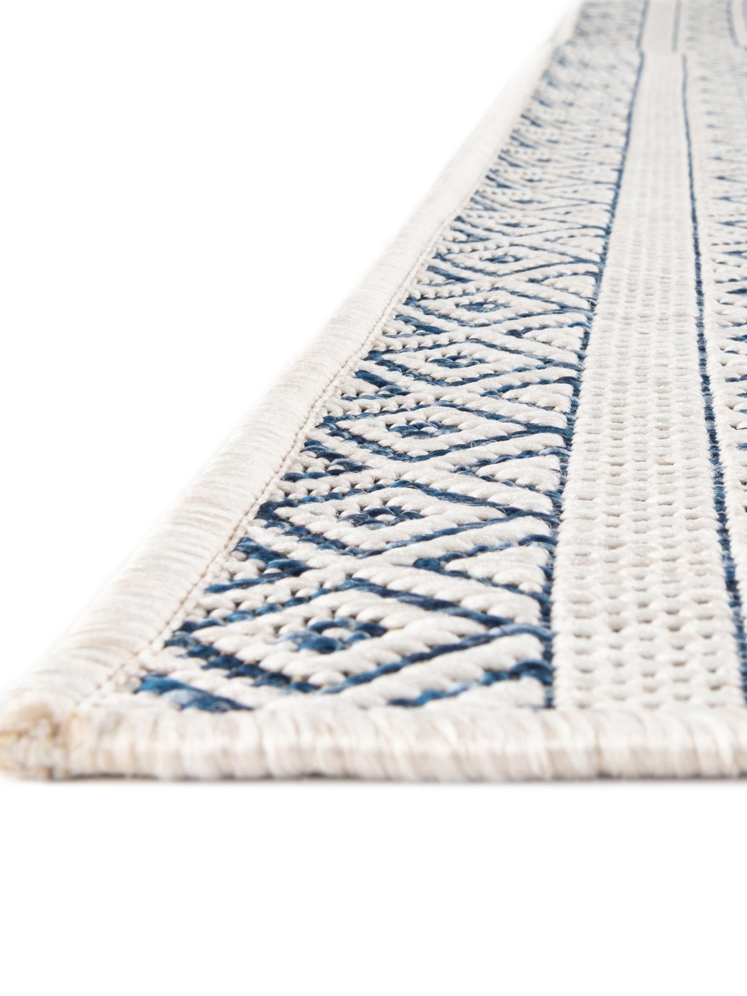 Light Blue 6' 1 x 9' Outdoor Striped Rectangle Area Rug Weather Resistant for Patio, Deck, Terrace, Balcony, Porch Geometric Pattern Waterproof Carpet for Sale at Rug Engine