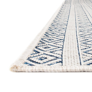 Light Blue 6' 1 x 9' Outdoor Striped Rectangle Area Rug Weather Resistant for Patio, Deck, Terrace, Balcony, Porch Geometric Pattern Waterproof Carpet for Sale at Rug Engine