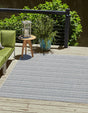 Teal 6' 1 x 9' Outdoor Striped Rectangle Area Rug Weather Resistant for Patio, Deck, Terrace, Balcony, Porch Geometric Pattern Waterproof Carpet for Sale at Rug Engine