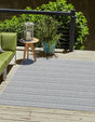 Teal 10' x 13' 1 Outdoor Striped Rectangle Rug