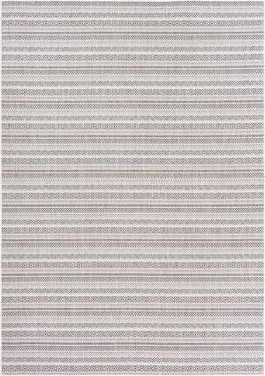 Beige 7' 1 x 10' Outdoor Striped Rectangle Area Rug Weather Resistant for Patio, Deck, Terrace, Balcony, Porch Geometric Pattern Waterproof Carpet for Sale at Rug Engine