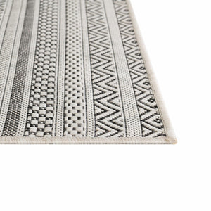 Beige 3' 1 x 5' 3 Outdoor Striped Rectangle Rug