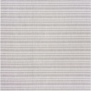 Beige 10' x 10' Outdoor Striped Square Area Rug Weather Resistant for Patio, Deck, Terrace, Balcony, Porch Geometric Pattern Waterproof Carpet for Sale at Rug Engine