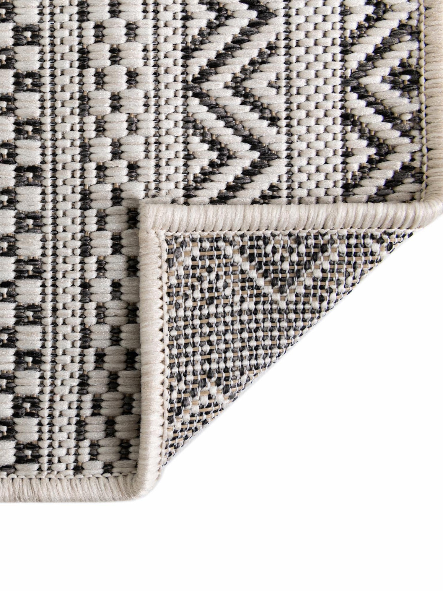 Beige 5' 3 x 5' 3 Outdoor Striped Square Area Rug Weather Resistant for Patio, Deck, Terrace, Balcony, Porch Geometric Pattern Waterproof Carpet for Sale at Rug Engine
