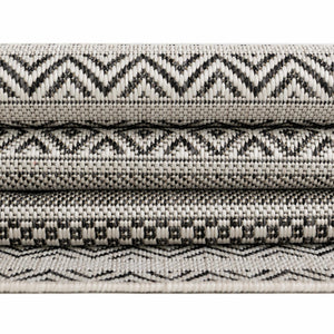 Beige 5' 3 x 5' 3 Outdoor Striped Octagon Area Rug Weather Resistant for Patio, Deck, Terrace, Balcony, Porch Geometric Pattern Waterproof Carpet for Sale at Rug Engine