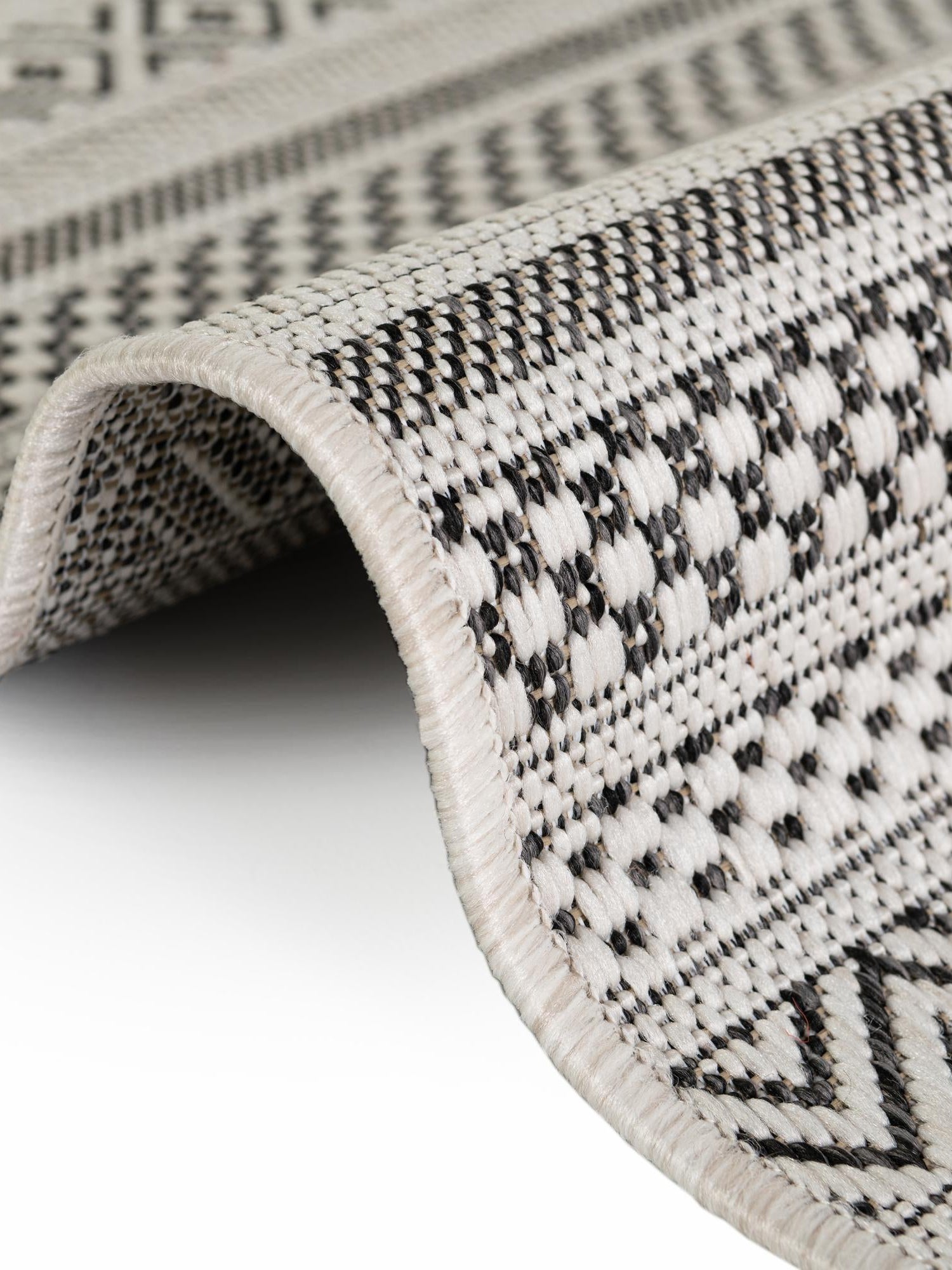 Beige 2' 7 x 12' Outdoor Striped Runner Area Rug Weather Resistant for Patio, Deck, Terrace, Balcony, Porch